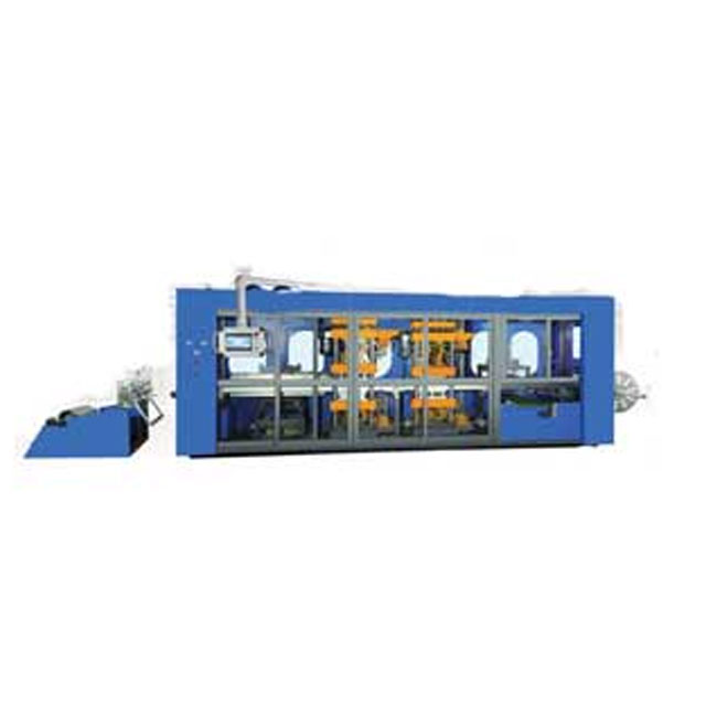 three station plastic thermoforming machine