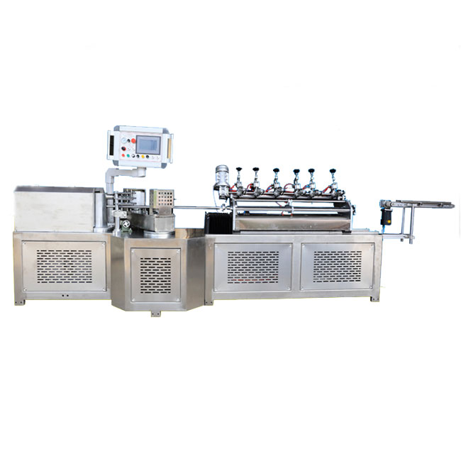 Paper straw forming machine